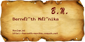 Bernáth Mónika névjegykártya